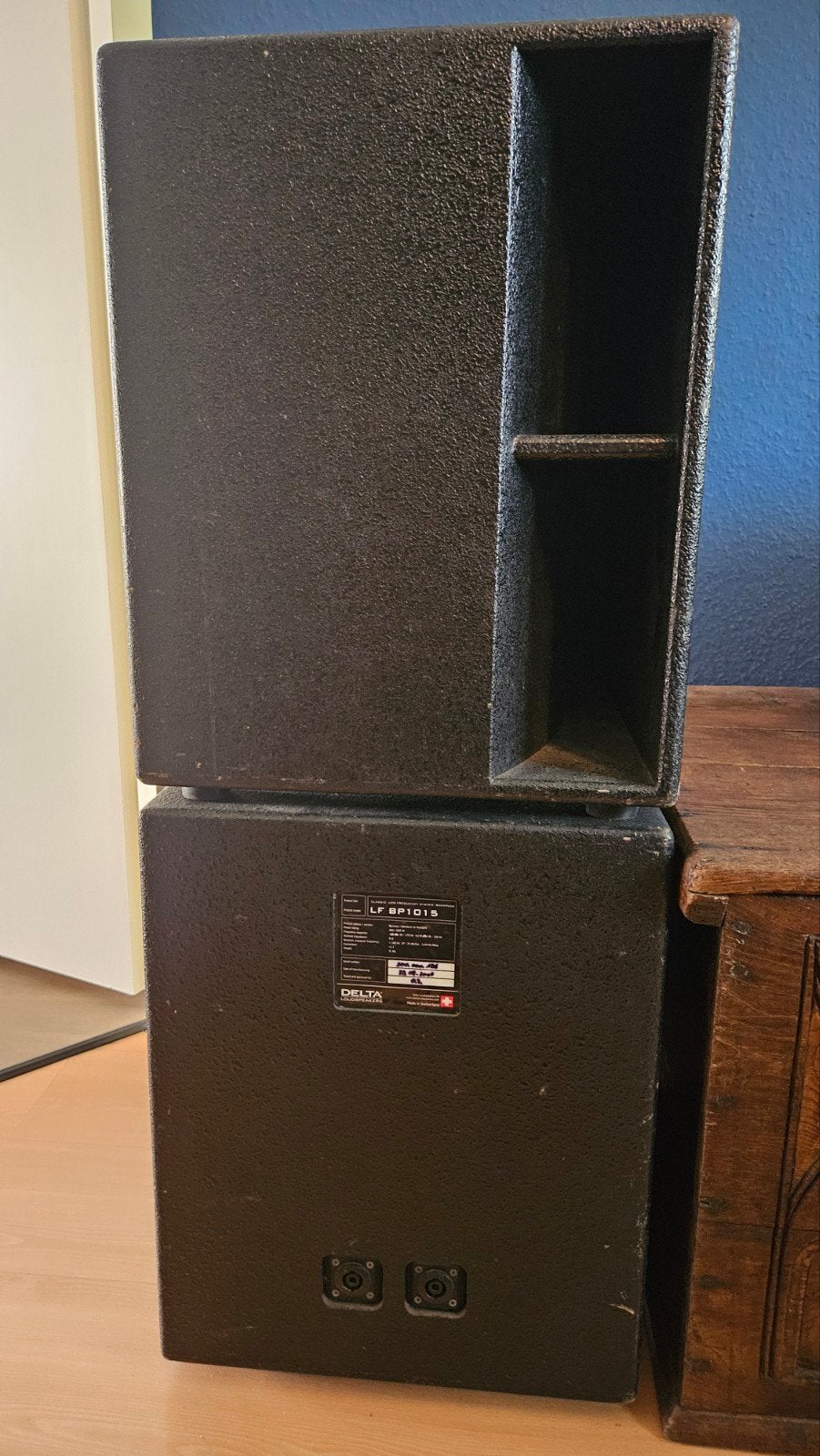 Delta LFBP1015/18sound 1000W 15" subs, Ophalen, Zo goed als nieuw, 1000 watt of meer