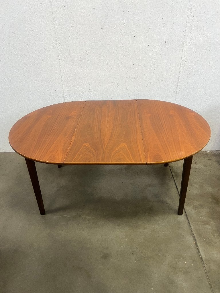 Vintage uitschuifbare eettafel, Rond/Ovaal, Zweden 1960's, Ophalen, Gebruikt, 100 tot 150 cm, Onbekend