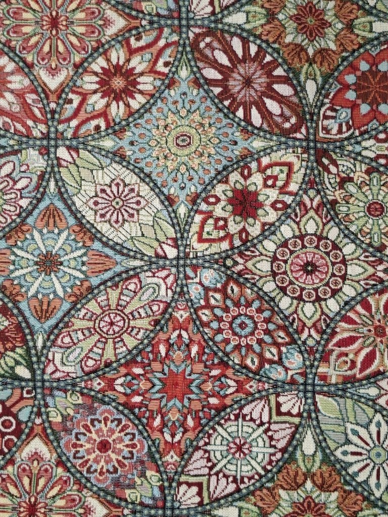 Bouclé stof met print, Overige materialen, Overige kleuren, 120 cm of meer, Ophalen of Verzenden