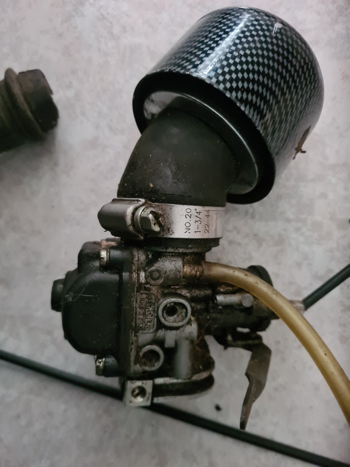 dellorto 20 mm carburateur met gashendel, Verzenden, Carburateur, Overige merken
