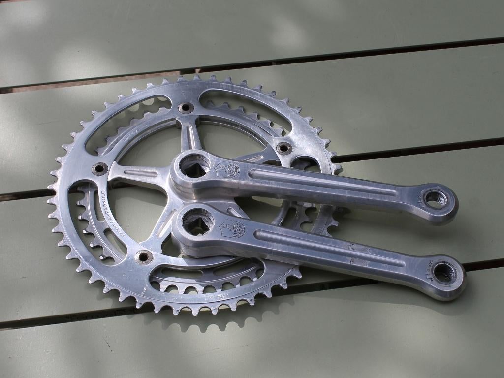 Campagnolo Nuovo Record crankstel, Gebruikt, Racefiets, Campagnolo, Aluminium