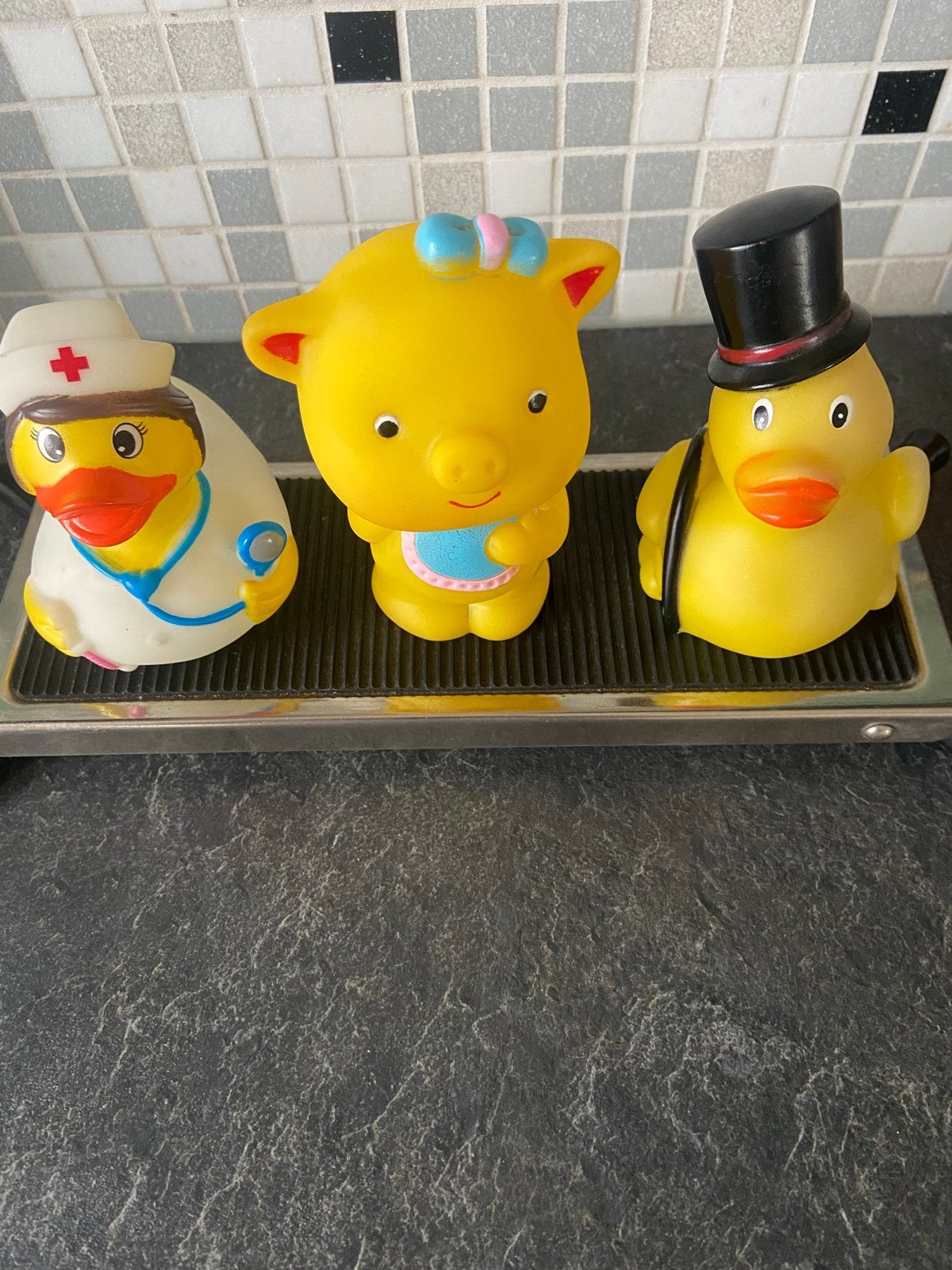 Leuke badeendjes en varkentje voor in bad, Ophalen of Verzenden, Gebruikt