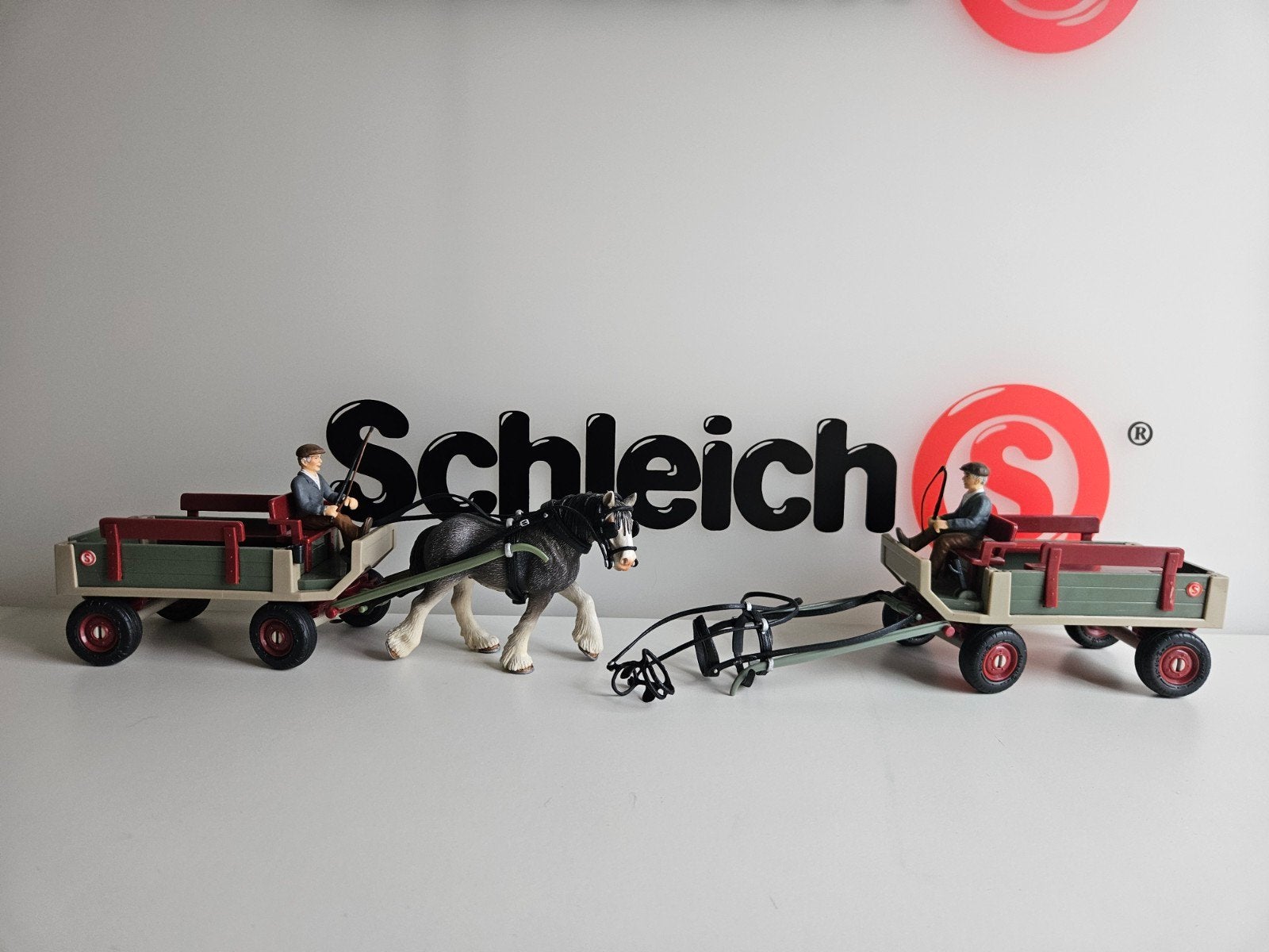 Schleich Boerenwagen 40190, Verzamelen, Ophalen of Verzenden, Zo goed als nieuw, Paard, Beeldje of Figuurtje