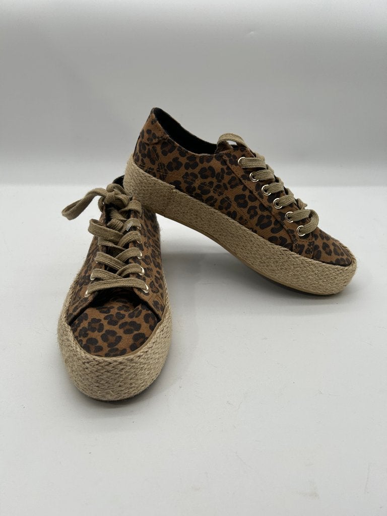 Nelson, maat 38, rope‑platform sneakers met luipaard print, Bruin, Verzenden, Nieuw, Sneakers of Gympen