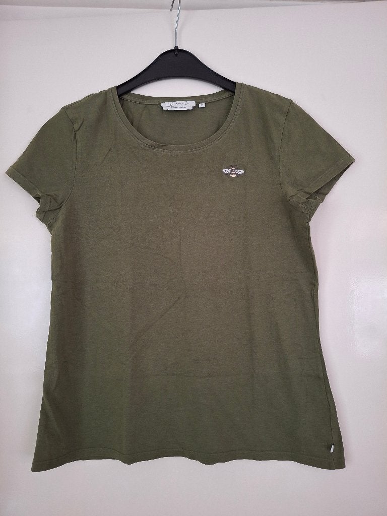 Donkergroen shirt Tom Tailor - maat M, Kleding | Dames, Maat 38/40 (M), Korte mouw, Gedragen, Groen