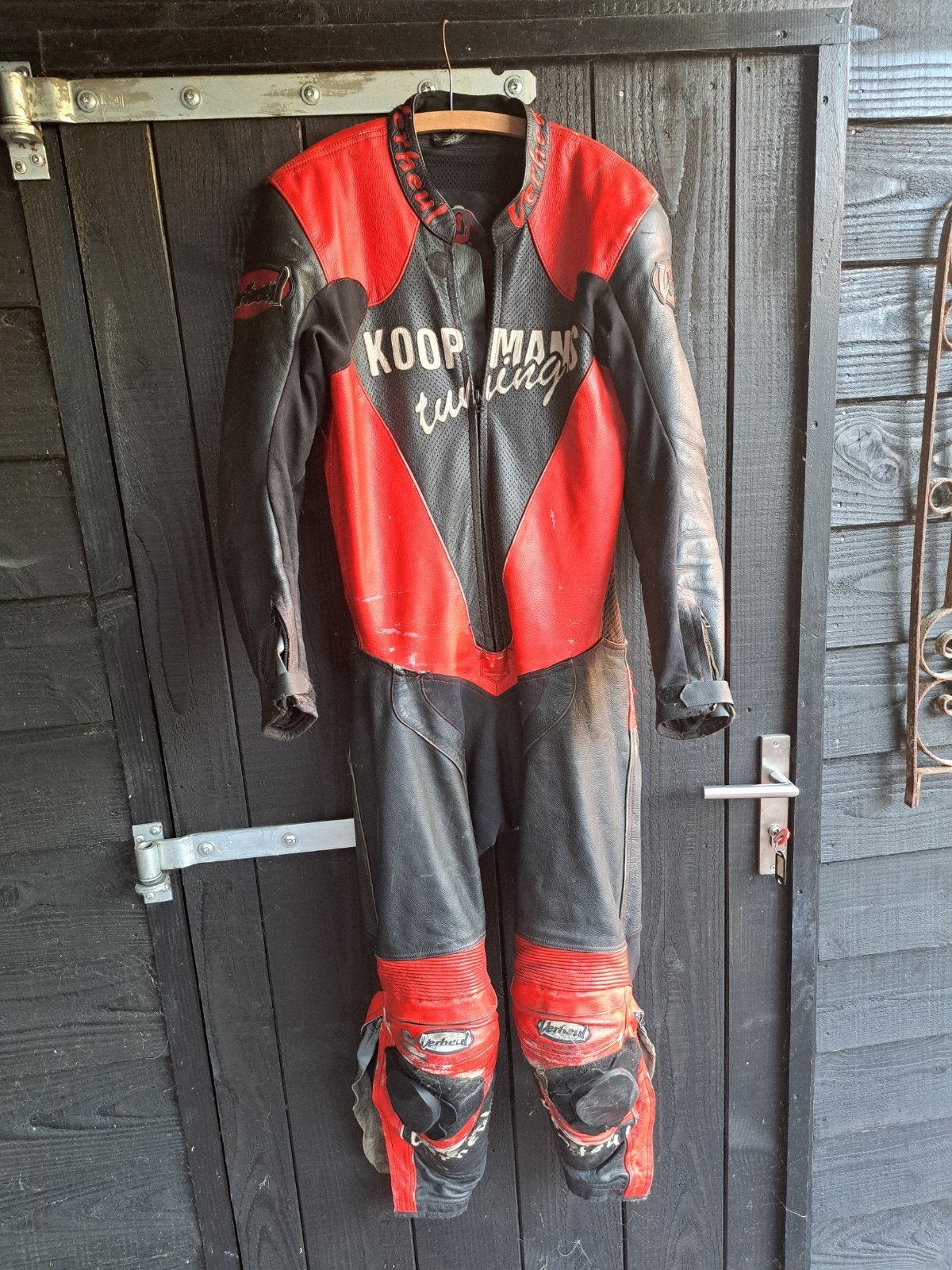Oude leren race overall., Ophalen of Verzenden, Gebruikt, Auto's