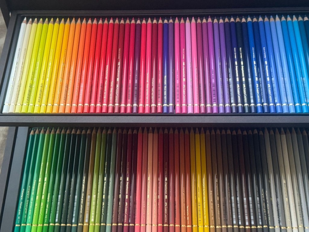 Faber castell Polychromos 120 set met houten doos, Verzenden, Nieuw, Potlood of Stift