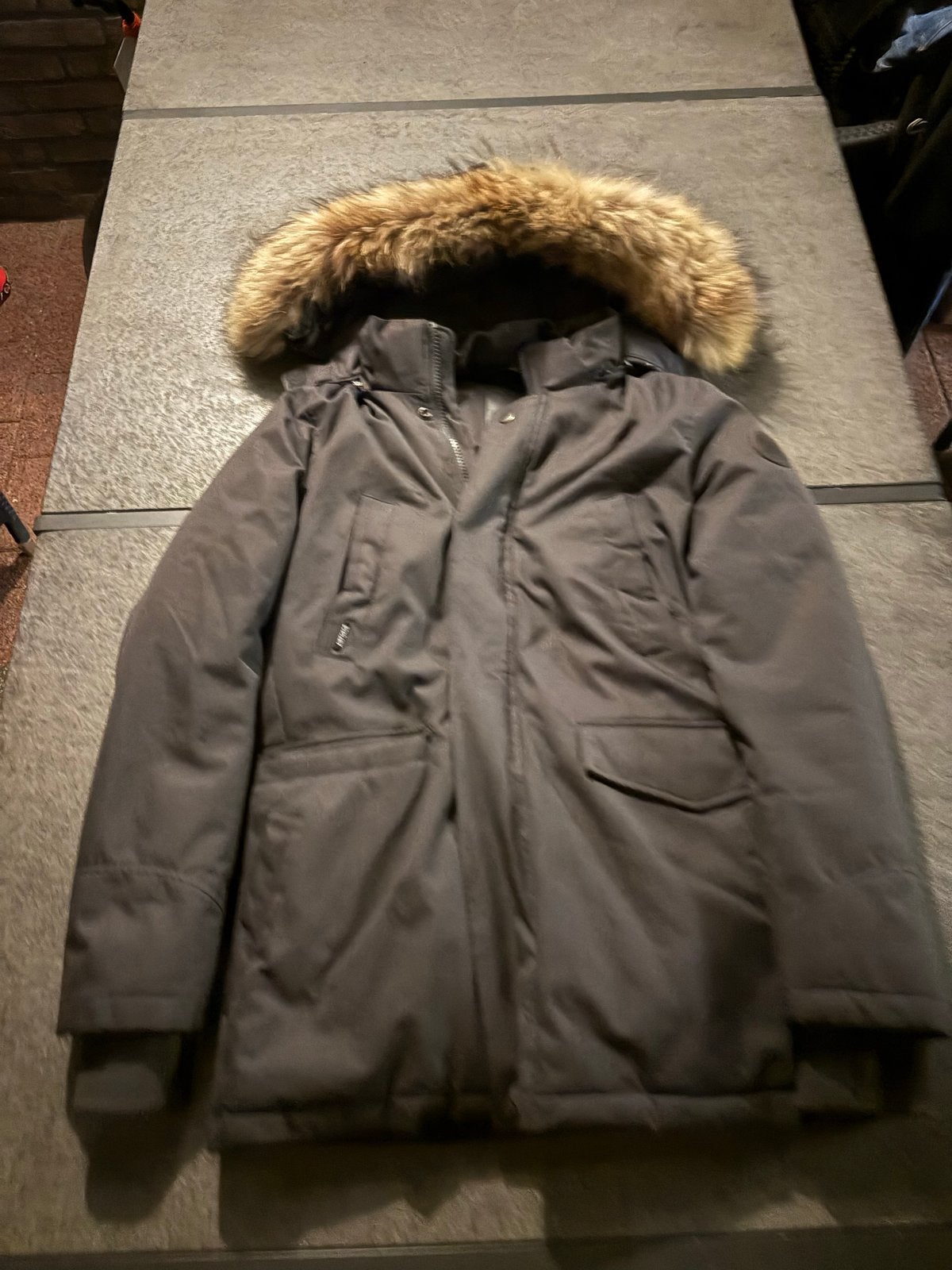 Airforce heren winterjas met bontkraag, Ophalen of Verzenden, Zo goed als nieuw, Overige maten, Grijs