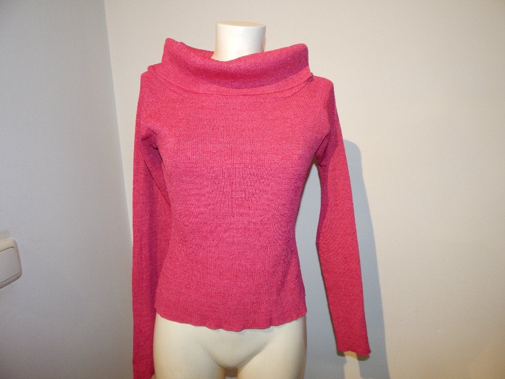 Fabienne Chapot cyclaam roze trui glinster stof grote kol L, Verzenden, Maat 42/44 (L), Zo goed als nieuw, Fabienne Chapot