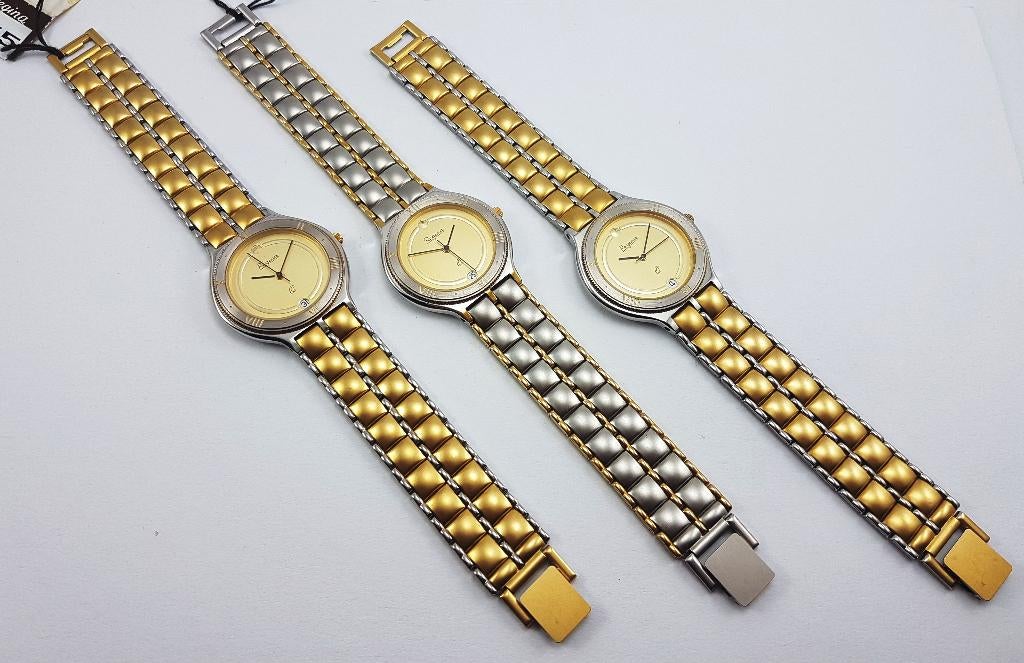 3 X Regina/Omega Staal Nieuw herenhorloge, Sieraden, Tassen en Uiterlijk, Horloges | Heren, Staal, Staal, Polshorloge, Nieuw