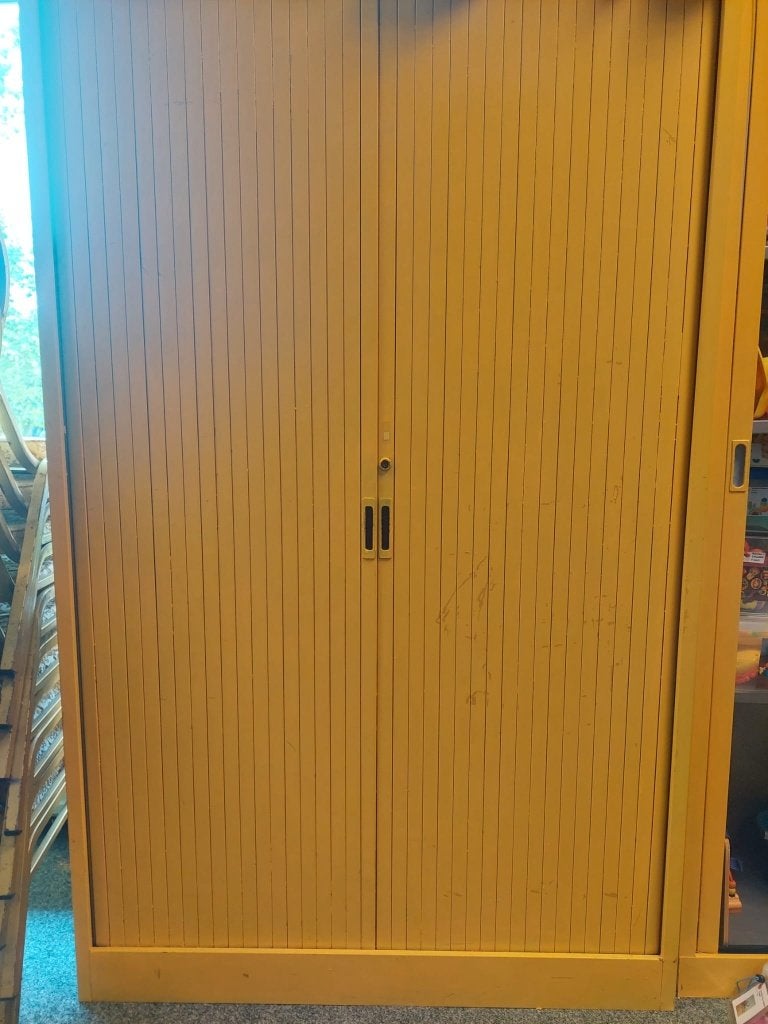 5 x Stalen gele roldeurkast archiefkast kantoorkast Ahrend, Ophalen, Gebruikt, 25 tot 50 cm, 100 tot 150 cm