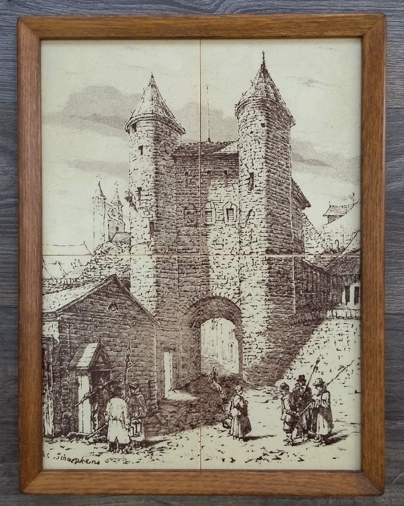 1930-1940 Helpoort Stadsmuur Maastricht Tegel Tableau MOSA, Ophalen of Verzenden