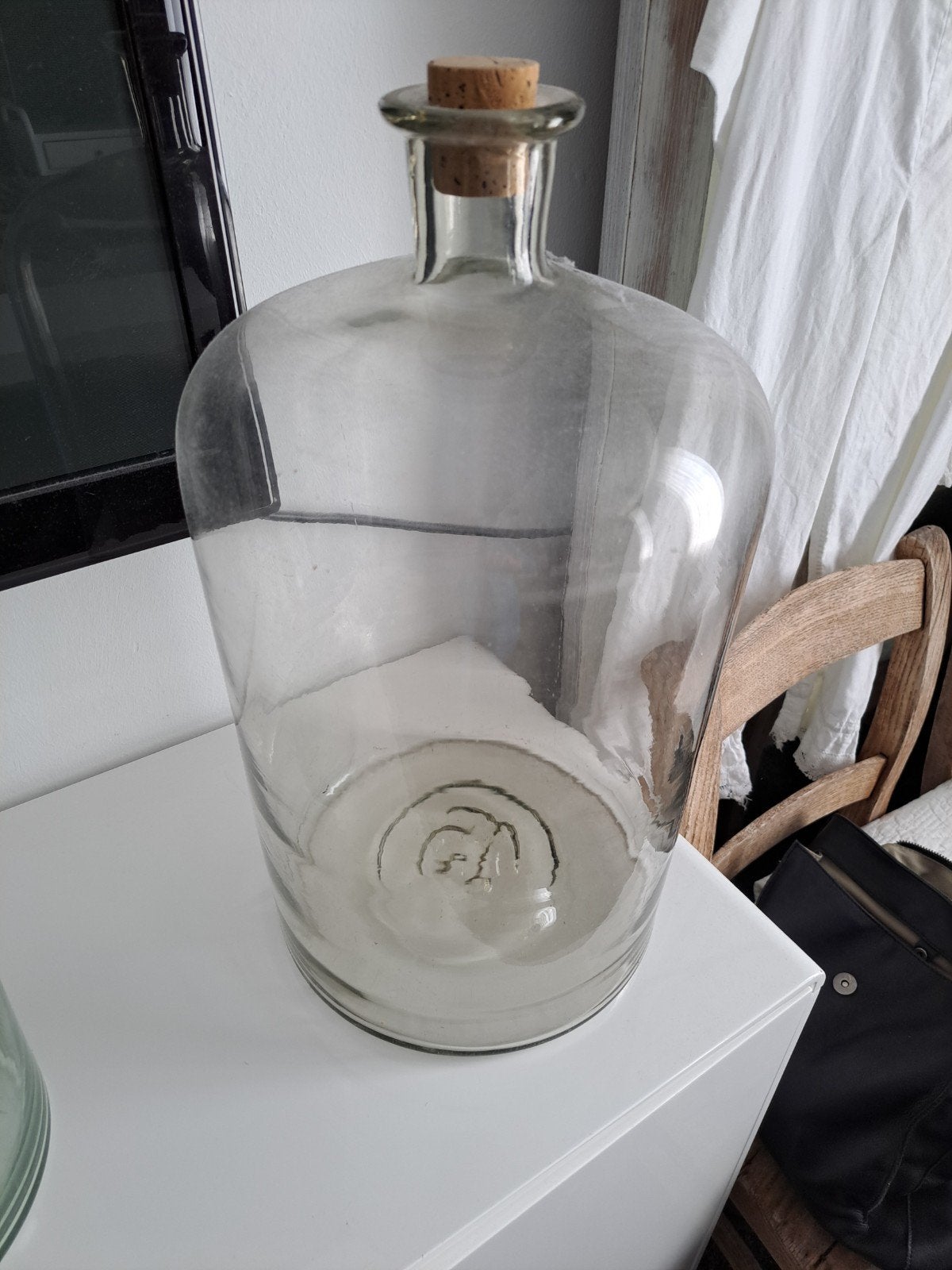 Grote glazen fles, Ophalen of Verzenden