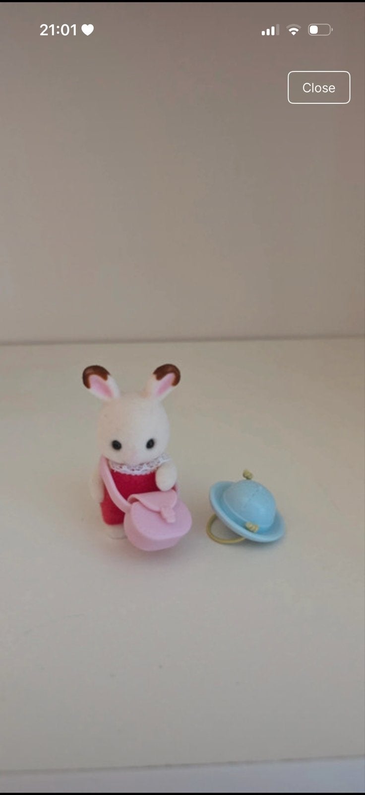 Sylvanian Families chocolate bunny met tasje en hoedje, Ophalen of Verzenden, Zo goed als nieuw, Jongen of Meisje