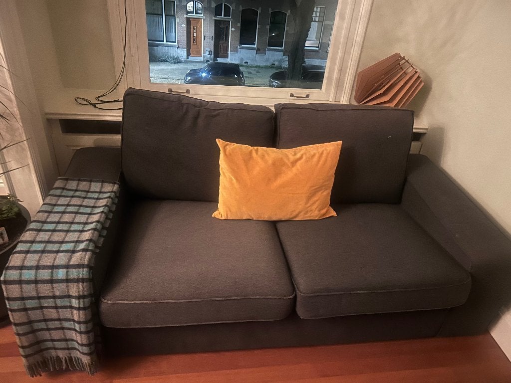 Kivik Bank IKEA 2 Zits donkergrijs antraciet - oph Rotterdam, Huis en Inrichting, Ophalen, Gebruikt, 150 tot 200 cm, Tweepersoons