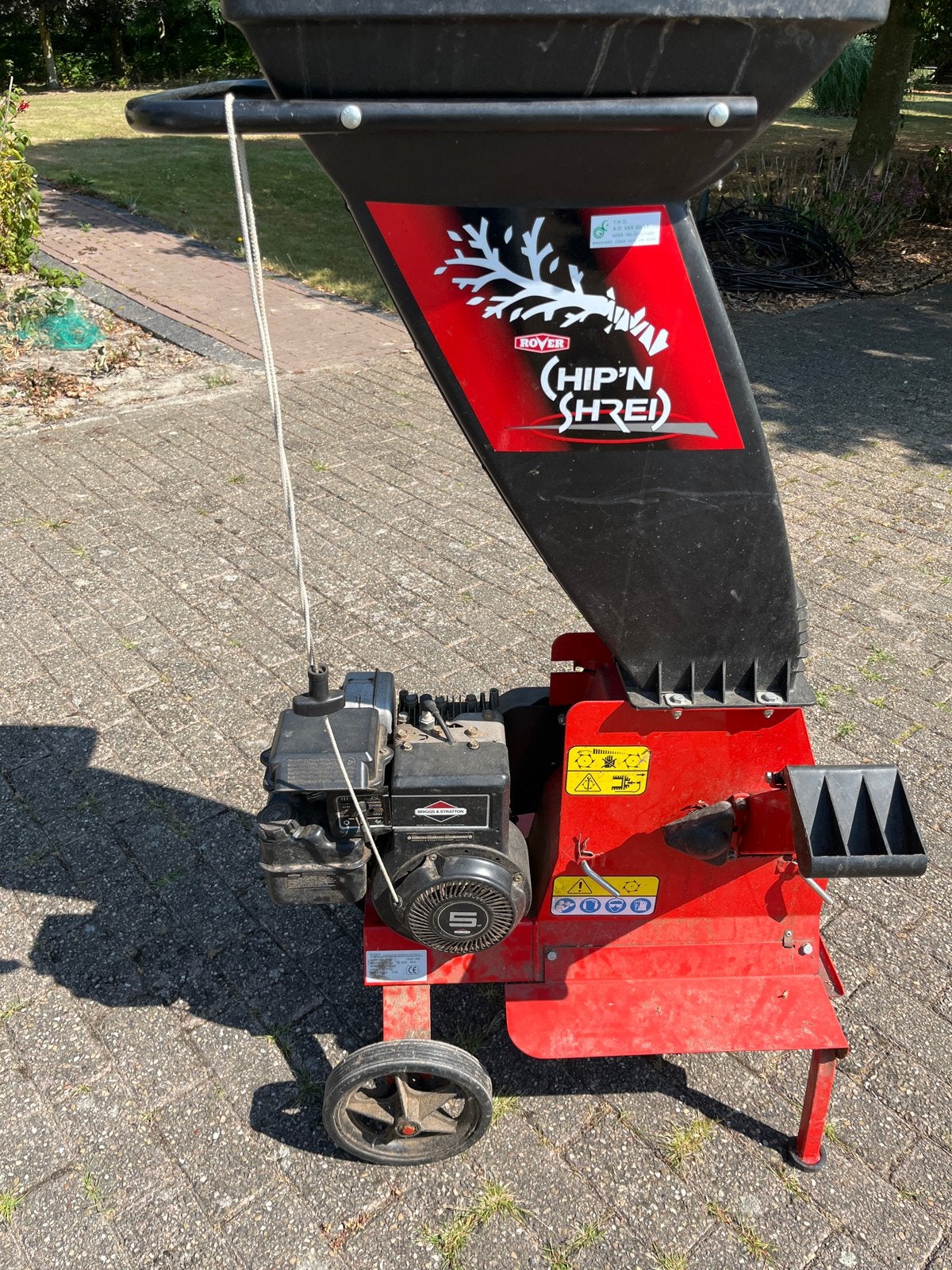 Rover Chip 'N Shred Houtversnipperaar Benzine, Ophalen, Gebruikt, Benzine