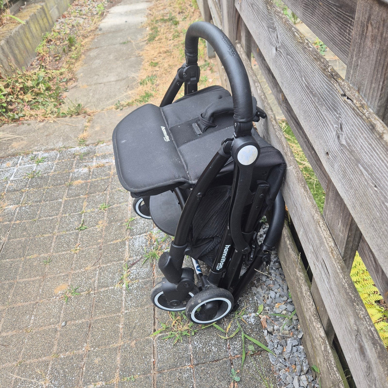 Compacte zwarte buggy, ideaal voor onderweg, Ophalen, Gebruikt, Overige merken, Verstelbare rugleuning