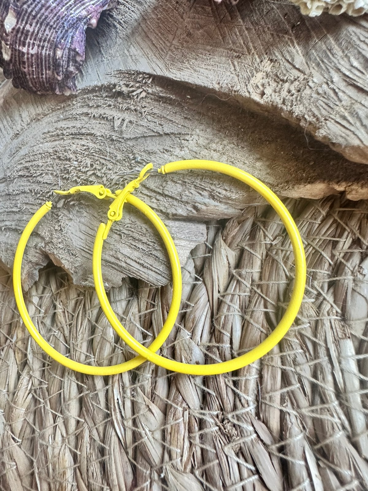 Boho oorbellen / geel / creolen / nieuw, Ophalen of Verzenden, Nieuw