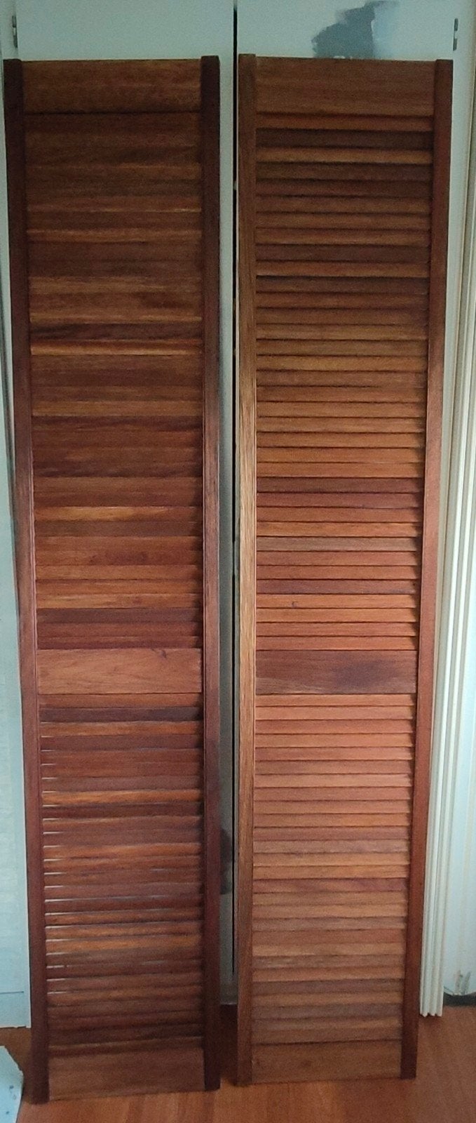 Houten louvredeuren, Ophalen, Gebruikt, Minder dan 80 cm, Binnendeur