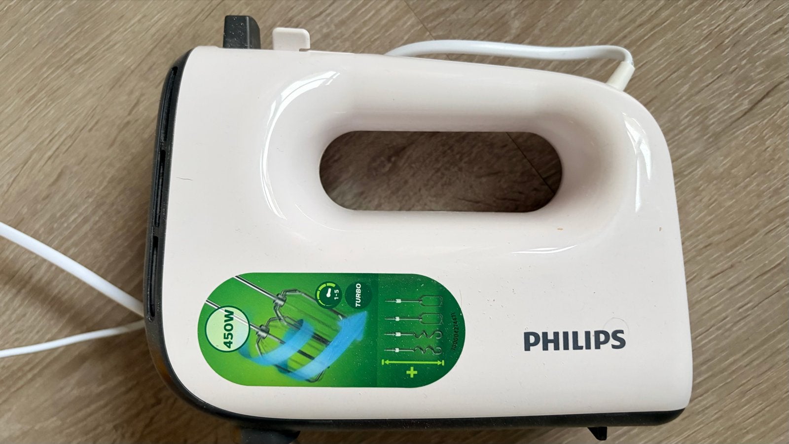 Philips Handmixer HR3741/00 met 5 snelheden en turbofunctie, Ophalen of Verzenden, Gebruikt, 3 snelheden of meer