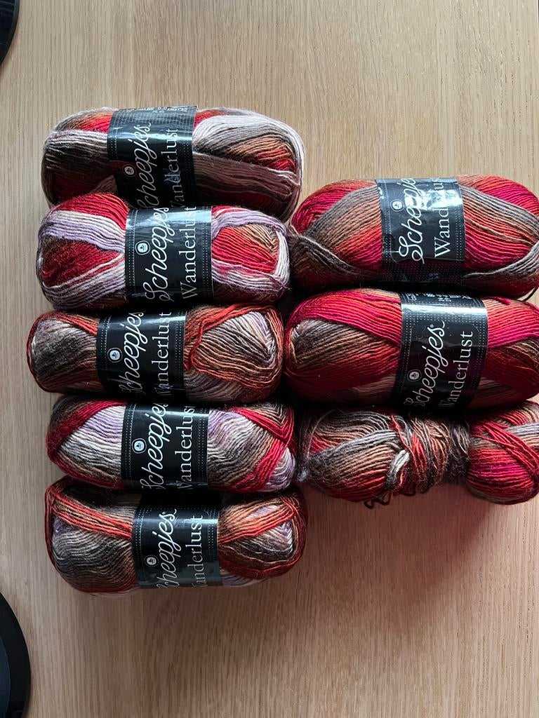 Scheepjes Wanderlust Wol - 7 bollen, kleur Reykjavik, Ophalen of Verzenden, Zo goed als nieuw, Breien of Haken, Wol of Garen