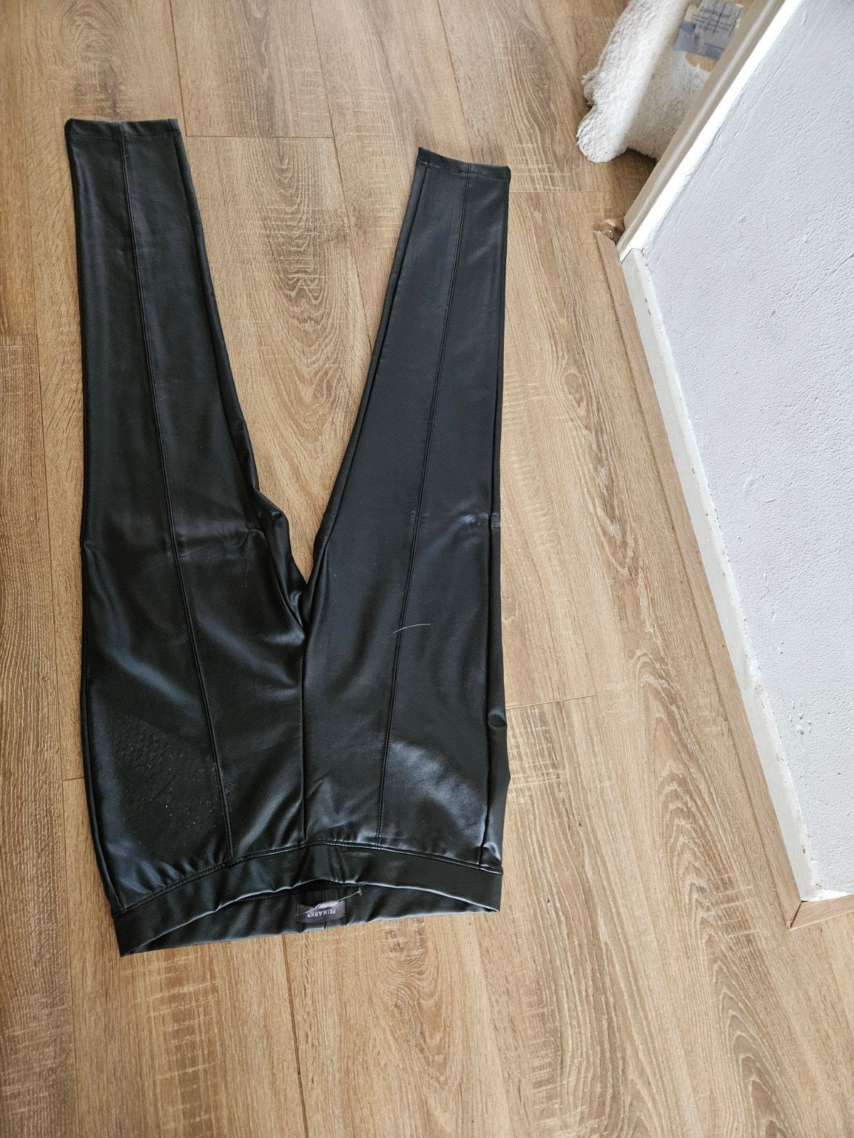 Zwarte imitatie leren legging, Kleding | Dames, Zwart, Overige maten, Gedragen, Legging