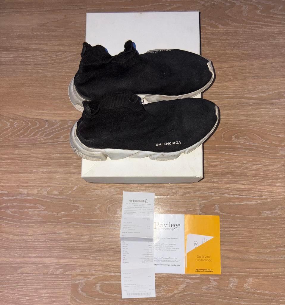 Balenciaga speedrunners maat 42, Kleding | Heren, Schoenen, Ophalen of Verzenden, Zo goed als nieuw, Zwart