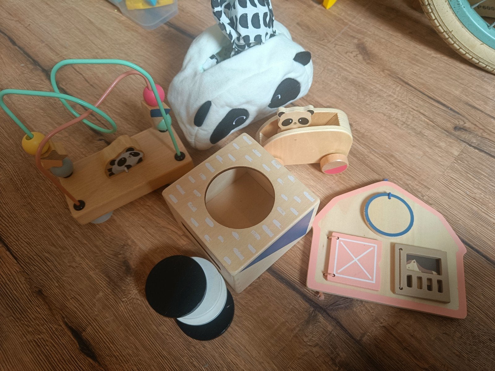 Kiwico, Houten baby speelgoed set, Ophalen, Gebruikt, Auto