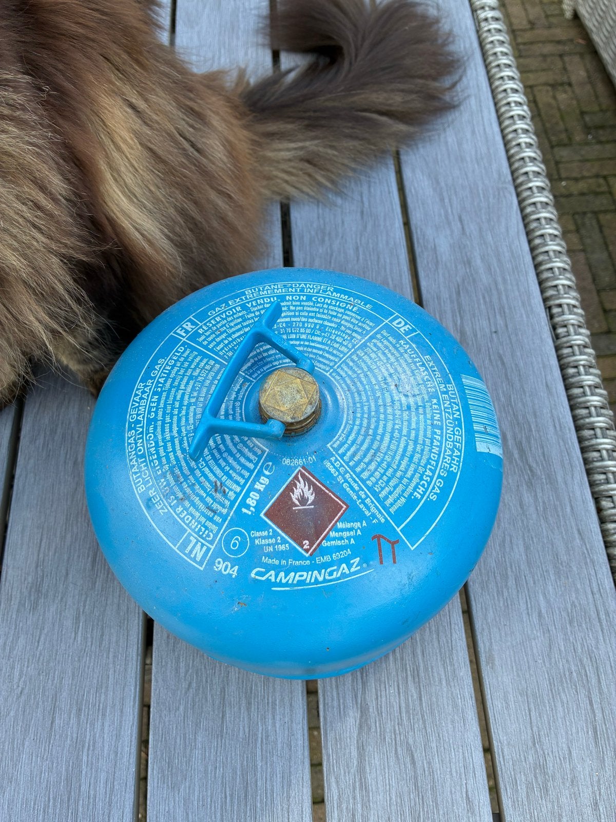 Campingaz gasfles 1,8 kg - Butaan, Ophalen of Verzenden, Gebruikt