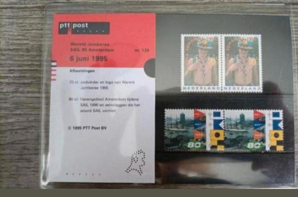 📮postzegelmapje 129: wereldjamboree sail 95l amsterdam, Postzegels en Munten, Postzegels | Nederland, Verzenden, Na 1940, Postfris