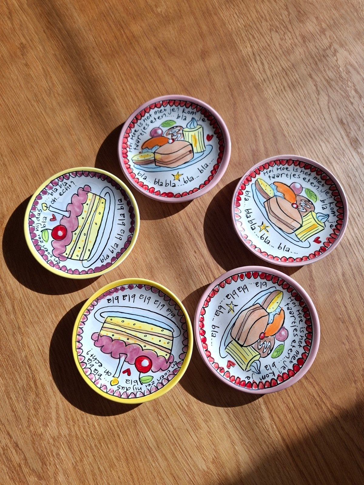blond Amsterdam petit four gebaksbordje, Ophalen of Verzenden, Nieuw, Meerkleurig, Steen/keramiek