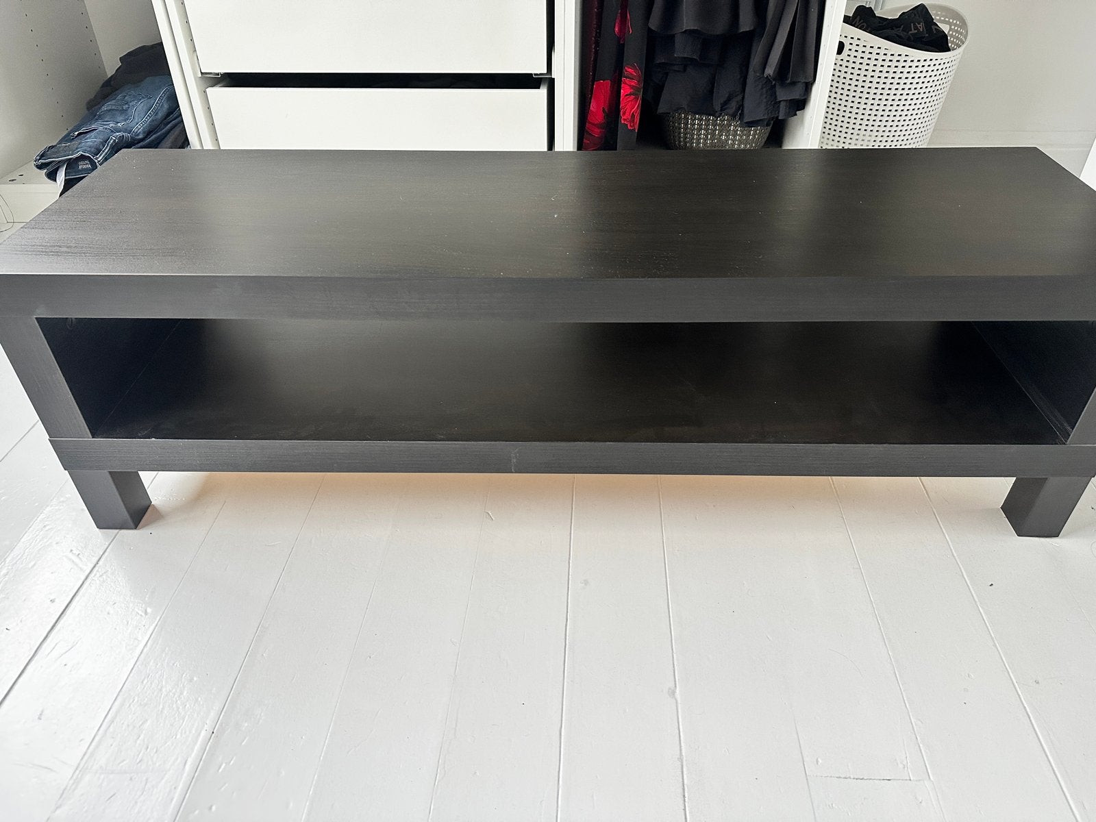 Zwart TV-meubel  met opbergruimte (moet nu weg!), Ophalen, Gebruikt, 100 tot 150 cm, Minder dan 100 cm