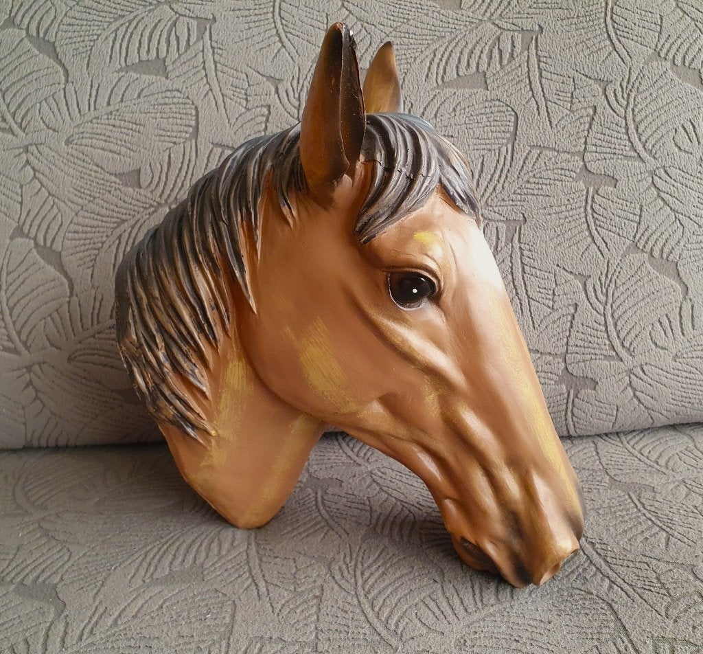 Paard : Decoratief paardenhoofd voor aan muur wanddecoratie, Ophalen of Verzenden, Nieuw, Dressuur