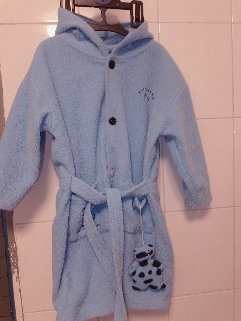 Primark Essentials fleece badjas hondje Maat 104  Blauw, Overige typen, Jongen of Meisje, Ophalen of Verzenden, Zo goed als nieuw