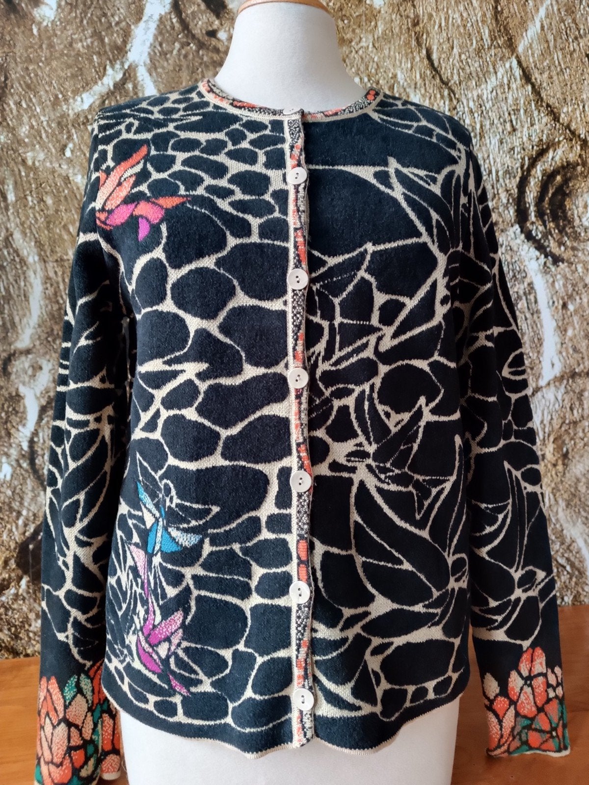 Prachtig IVKO jacquard vest M, Kleding | Dames, Ivko, Ophalen of Verzenden, Zo goed als nieuw, Maat 38/40 (M)