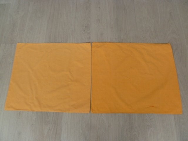 2 Oranje kussen slopen.  62,5 x 54 cm., Gebruikt, Hoeslaken of Sloop, Katoen, Oranje
