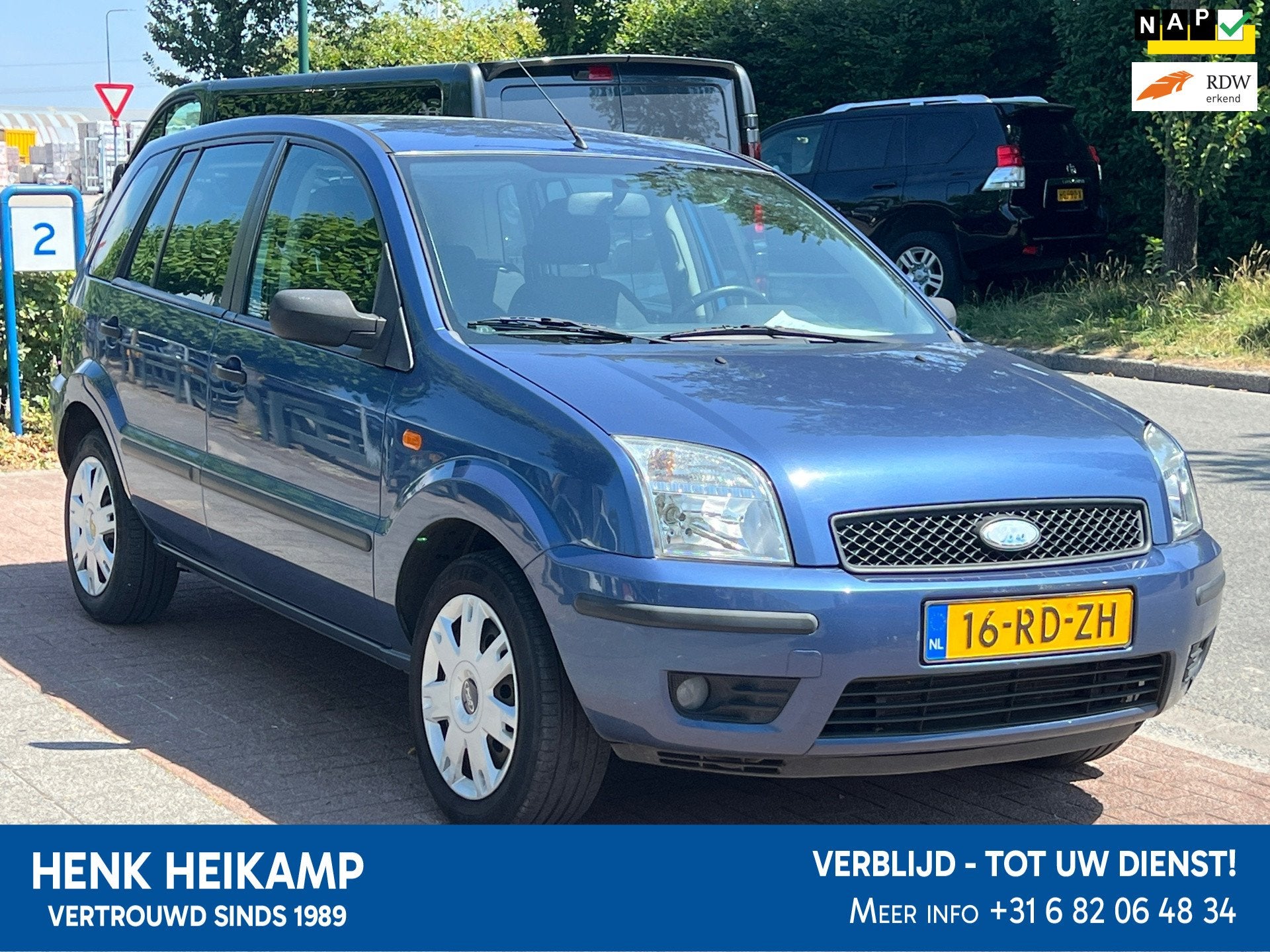 Ford Fusion 1.4 *Trekhaak|Airco, Auto's, Ford, Voorwielaandrijving, 15 km/l, Blauw, Origineel Nederlands