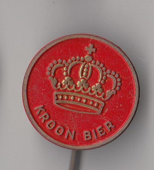 Kroon Bier logo speldje, Gebruikt, Niet vindbaar, Niet vindbaar, Speldje of Pin
