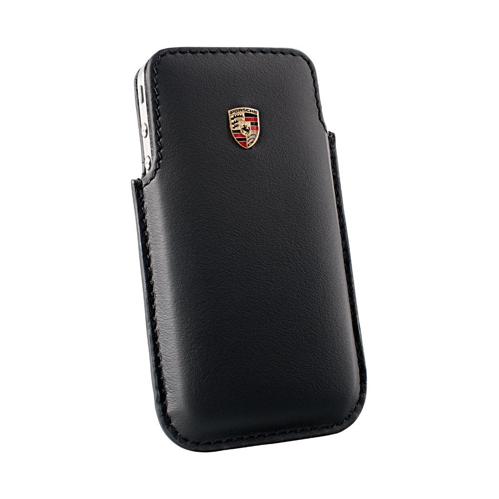 Porsche design lederen beschermhoes Apple iPhone 4 4S NIEUW, Ophalen, Zwart, IPhone 4, Hoesje of Tasje