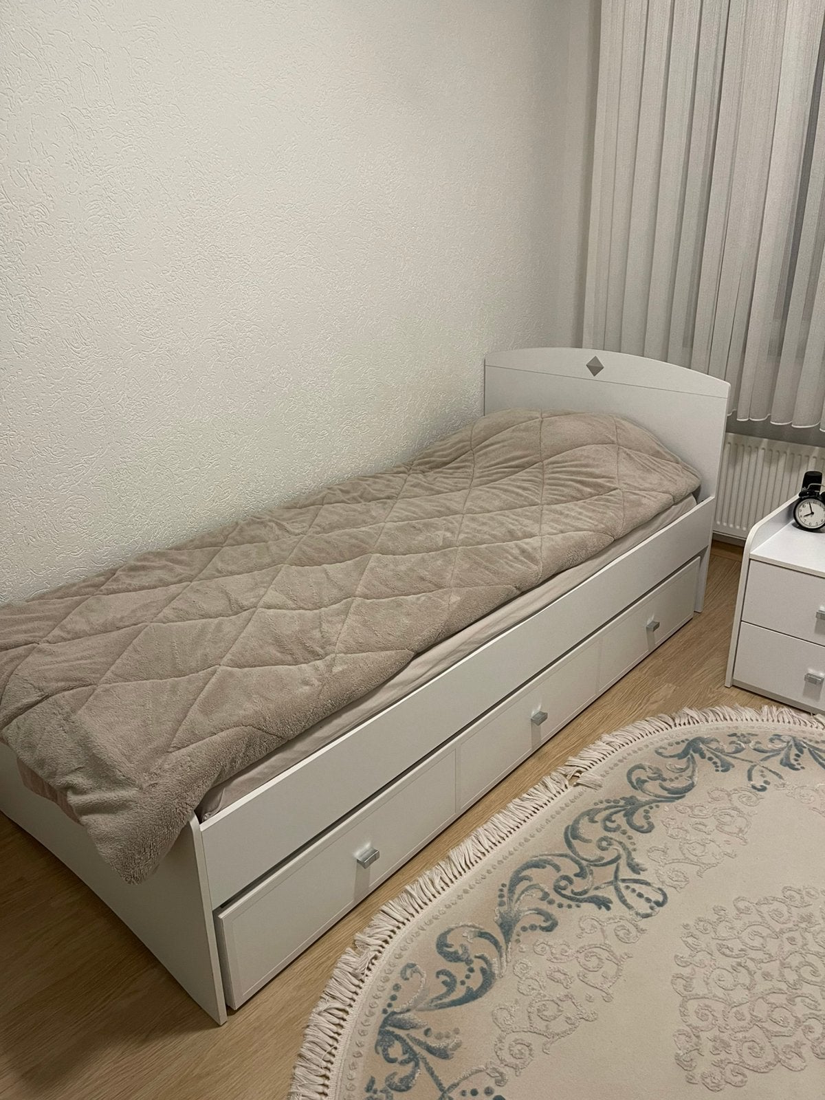 Complete slaapkamer, Ophalen, 90 cm, Eenpersoons, Wit