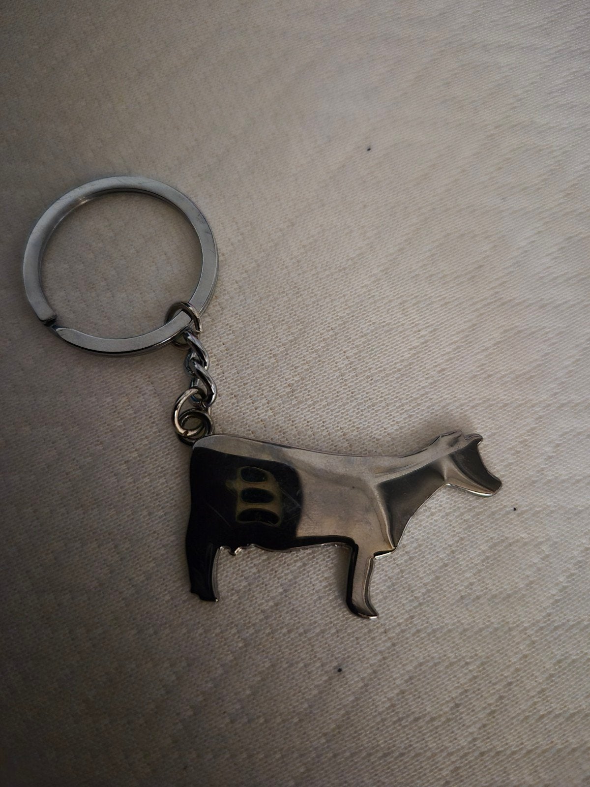 (GB) Sleutelhanger zilveren koe (NIEUW), Ophalen of Verzenden, Nieuw, Dier of Natuur