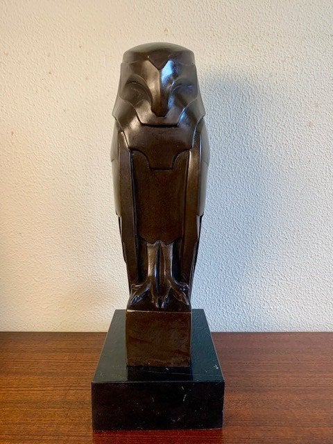 Bronzen Beeld Uil Vogel Art Deco naar Altorf Gesigneerd, Art deco, Ophalen of Verzenden, Brons, Beeld