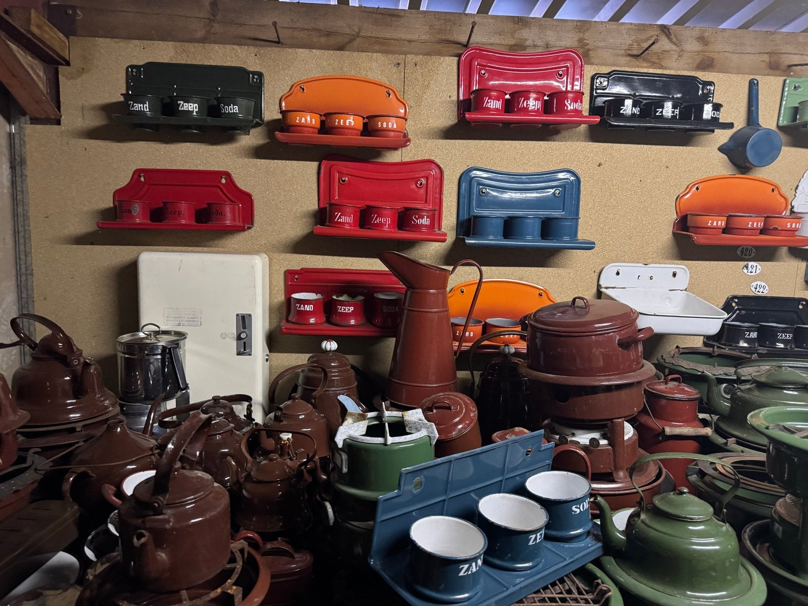 Uitgebreide collectie emaille items, Ophalen of Verzenden