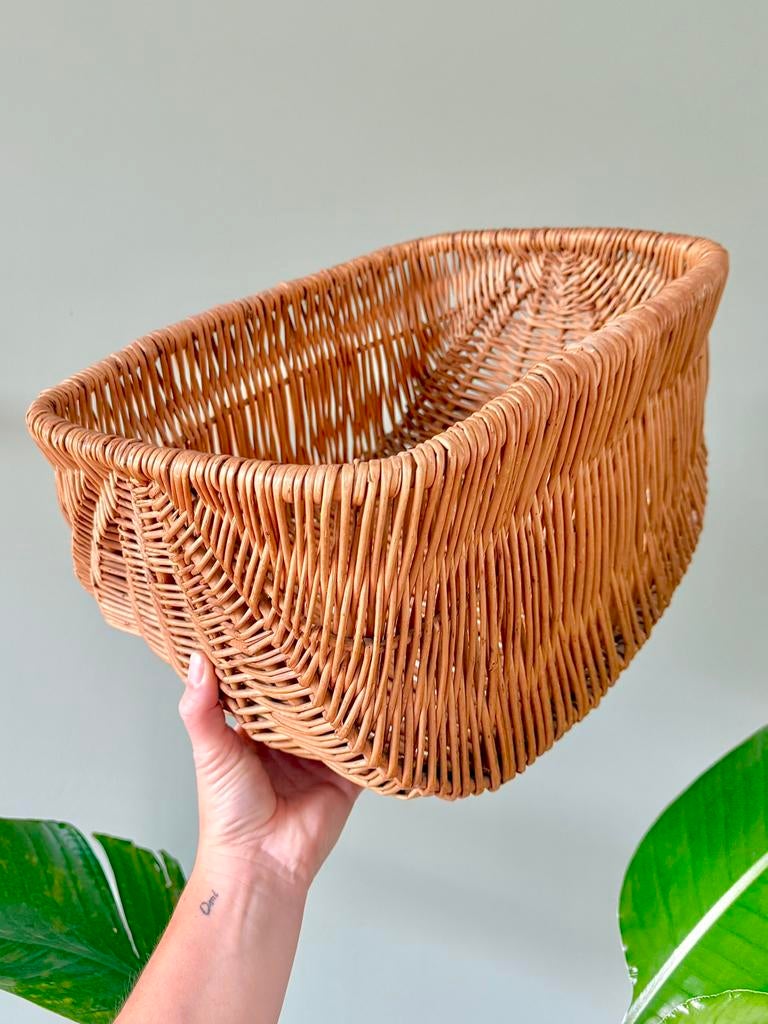 Vintage rotan mand opbergmand speelgoedmand, Ophalen of Verzenden, Gebruikt