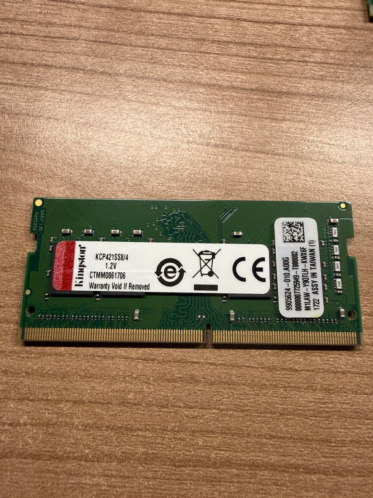 Kingston 4GB 2133mhz DDR4 Sodimm, Computers en Software, RAM geheugen, DDR4, Ophalen of Verzenden, Zo goed als nieuw, Laptop