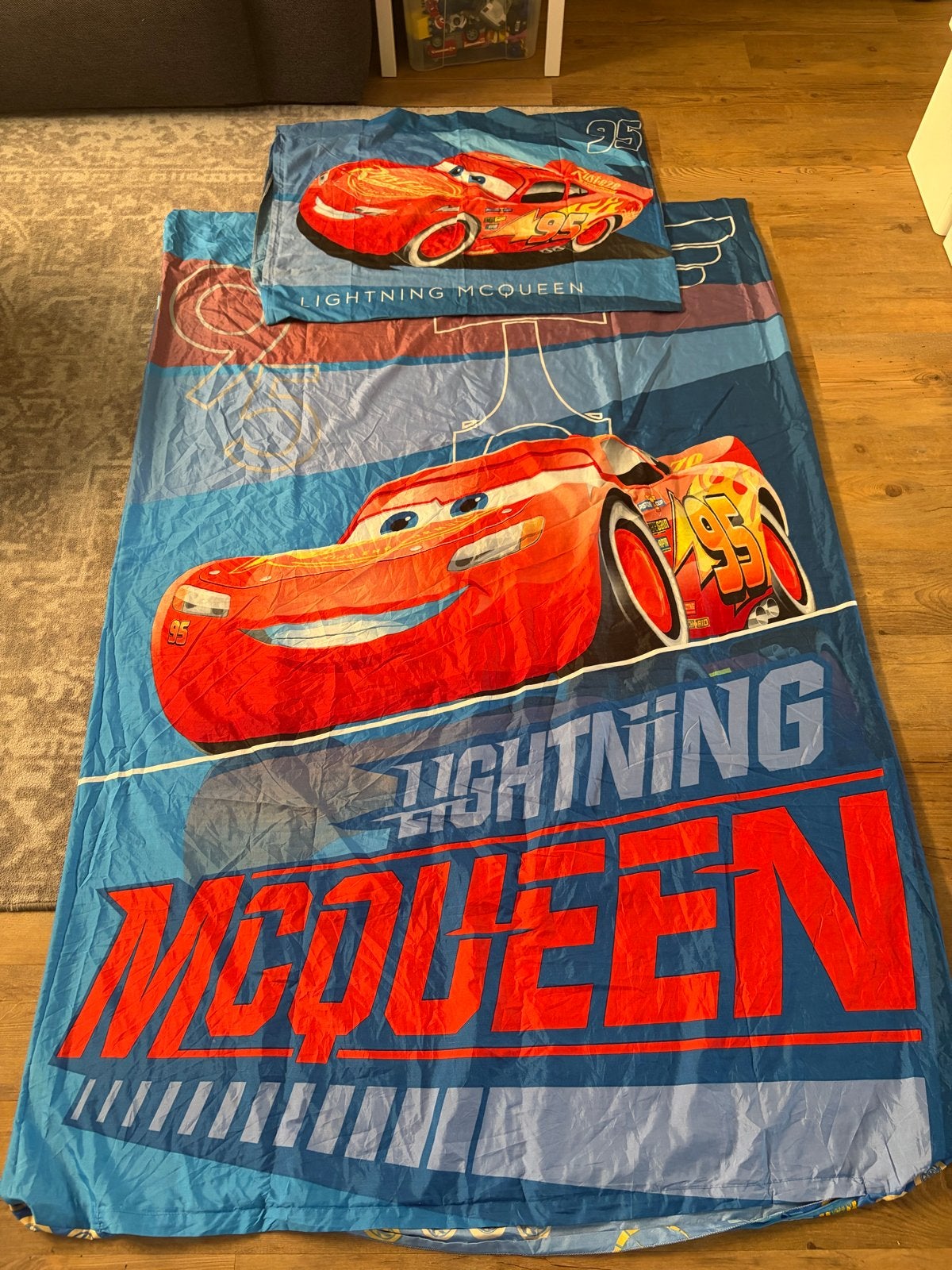 Cars dekbedovertrek 140x200, Huis en Inrichting, Slaapkamer | Beddengoed, Gebruikt, Eenpersoons, Meerkleurig, Dekbedovertrek