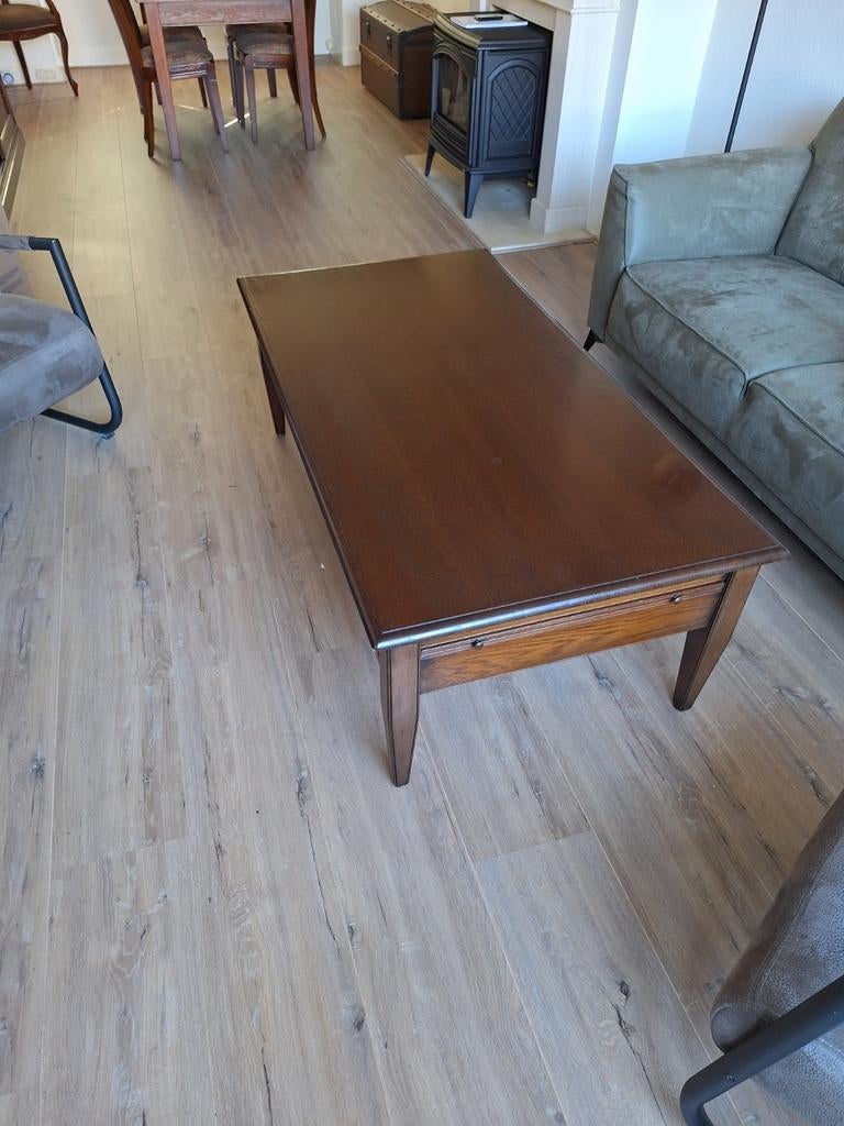 Teak hout salontafel, Huis en Inrichting, Tafels | Salontafels, Ophalen, 100 tot 150 cm, ?, Zo goed als nieuw