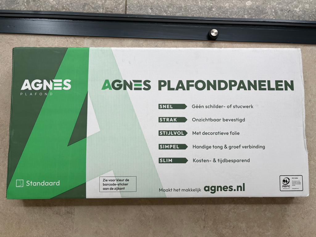 Ongeopend pak Agnes plafondplaten stuc wit 1200x600x12 mm, Ophalen, Nieuw, Overige materialen, Minder dan 20 mm