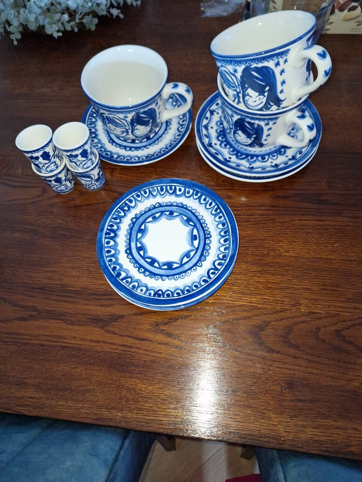 Soepkommen, schotels en eierdopjes - Delftsblauw decor, Huis en Inrichting, Keuken | Servies, Keramiek, Ophalen of Verzenden, Zo goed als nieuw
