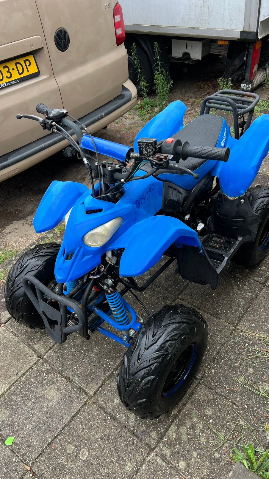 Blauwe Nitro kinder Motor Quad 125cc, Fietsen en Brommers, Ophalen, Gebruikt, Overige typen